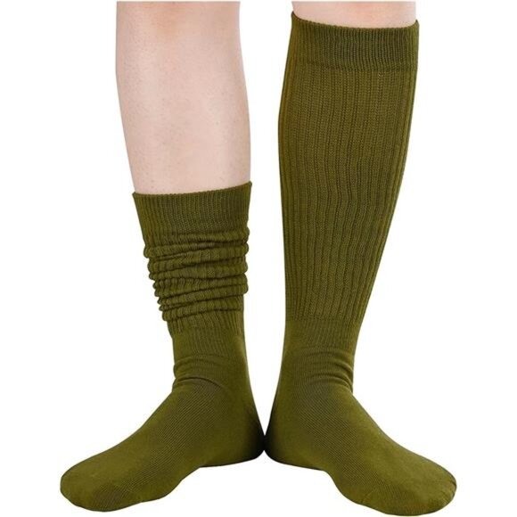 Slouchy Socks For Women - Slouch S crunch Socks, 4-5 Pairs Knee Length - Picture 5 of 6